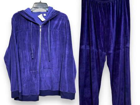 Lounge Set Pants By Cme In Velvet, Size: 1x Hot on Sale