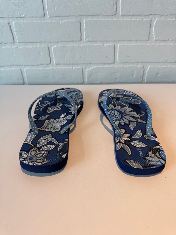 Sandals Flip Flops By Vera Bradley In Blue, Size: 9 For Sale