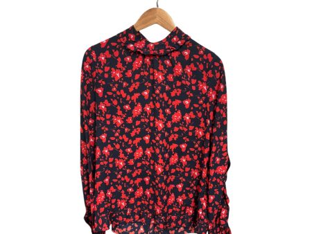 Blouse Designer By Derek Lam In Floral Print, Size: L For Discount