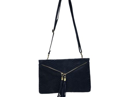 Crossbody Leather By Clothes Mentor In Navy, Size:Small For Cheap