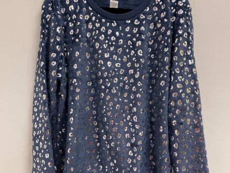 Sweater By Clothes Mentor In Blue & Silver, Size: 2x For Sale