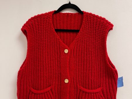 Vest Sweater By Shein In Red, Size: 2x For Sale