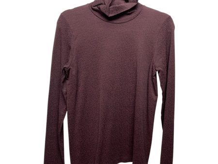 Athletic Top Long Sleeve Collar By Athleta In Maroon, Size: M on Sale