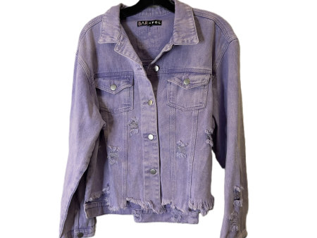 Jacket Denim By Clothes Mentor In Purple Denim, Size: M on Sale