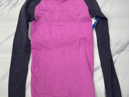 Athletic Top Long Sleeve Crewneck By Lululemon In Pink, Size: 4 on Sale