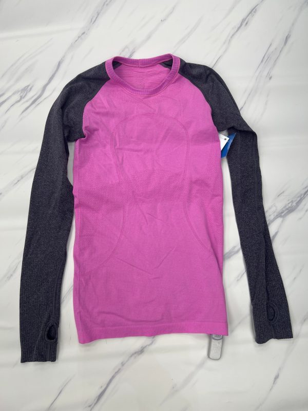 Athletic Top Long Sleeve Crewneck By Lululemon In Pink, Size: 4 on Sale