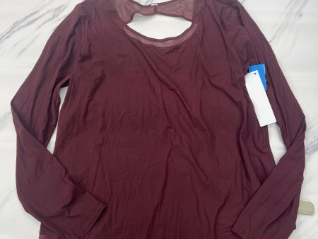 Athletic Top Long Sleeve Crewneck By Lululemon In Maroon, Size: 12 on Sale