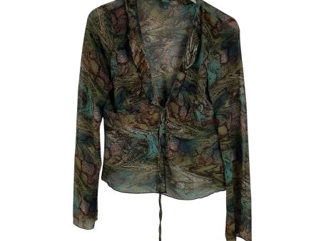 Top Long Sleeve By Wild Fable In Brown, Size: L Hot on Sale