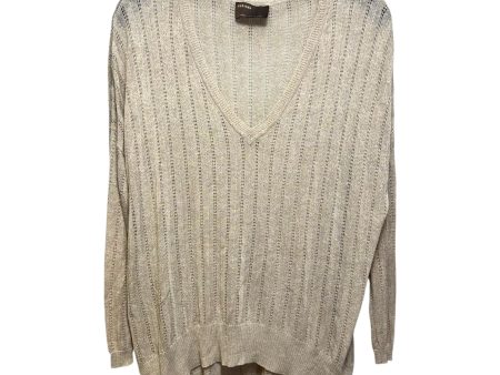 Linen Blend Top Long Sleeve By Kerisma In Brown, Size: M For Discount