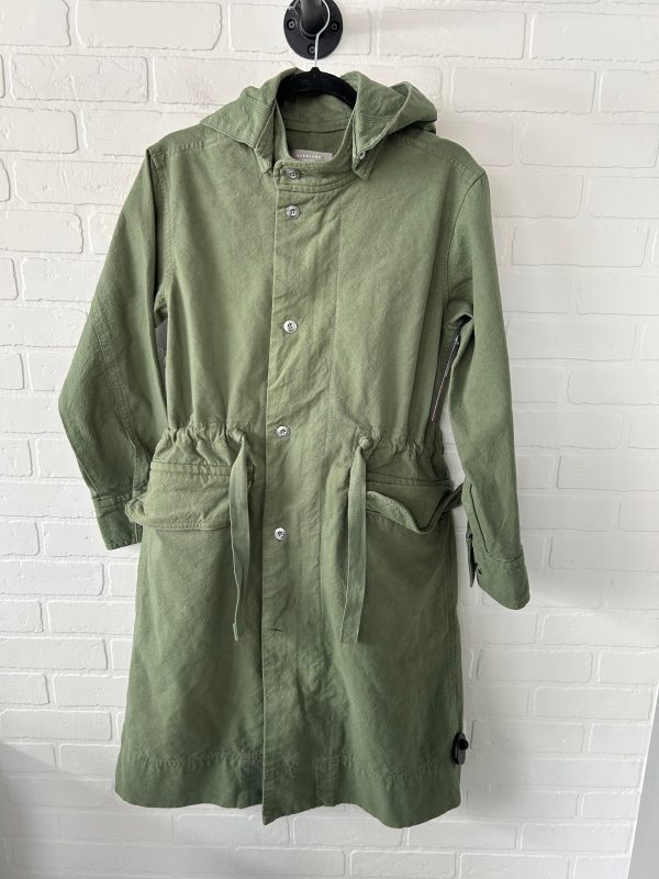 Coat Trench Coat By Everlane In Green, Size: S on Sale