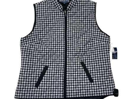 Vest Puffer & Quilted By Karen Scott In Black & White, Size: Xl Online Sale