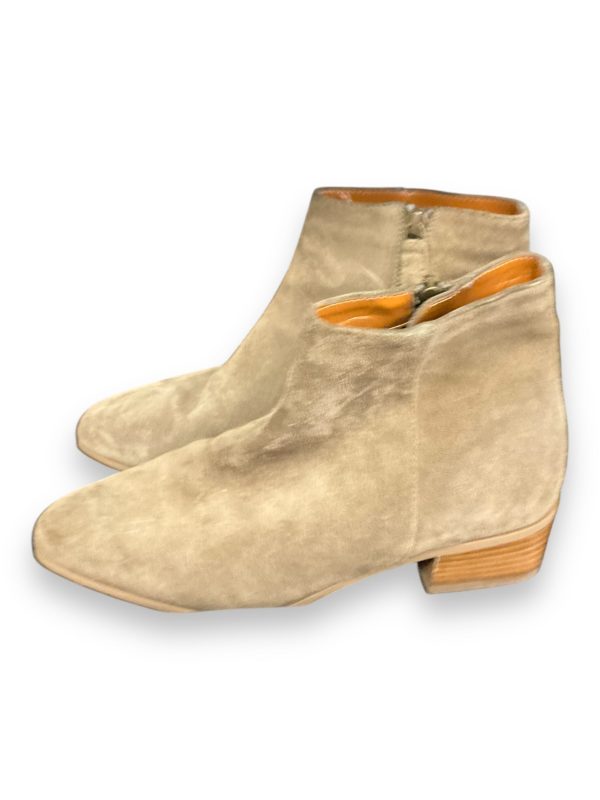 Boots Ankle Heels By Clothes Mentor In Taupe, Size: 7 Online