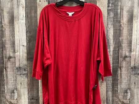 Athletic Top Long Sleeve Crewneck By Athleta In Red, Size: 1x Online Hot Sale