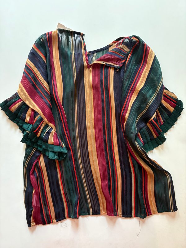 Blouse Short Sleeve By Oreese In Striped Pattern, Size: L Online Sale