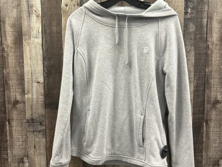 Athletic Sweatshirt Hoodie By Fila In Grey, Size: M Online now