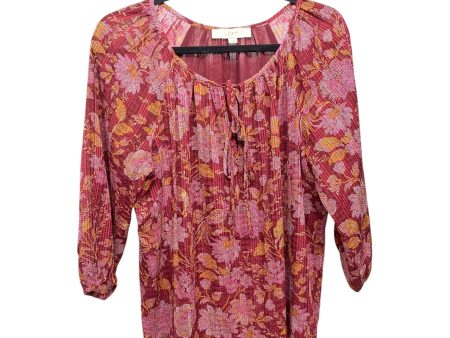 Blouse 3 4 Sleeve By Loft In Floral Print, Size: S Online now