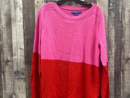 Sweater By Apt 9 In Pink & Red, Size: L Cheap