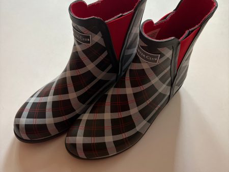 Boots Rain By Charter Club In Plaid Pattern, Size: 7 Online