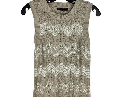 Sweater Short Sleeve By Banana Republic In Tan, Size: S on Sale