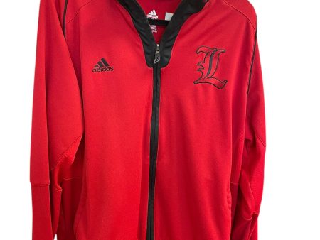 Athletic Jacket By Adidas In Red, Size: M Discount