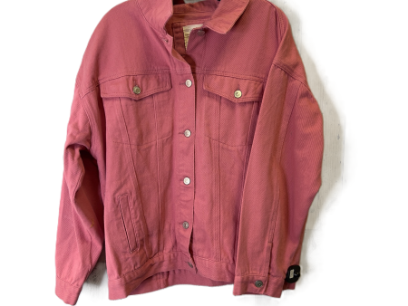 Jacket Denim By Fantastic Fawn In Pink Denim, Size: M For Sale