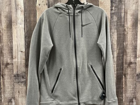 Athletic Jacket By Nike In Grey, Size: M Sale