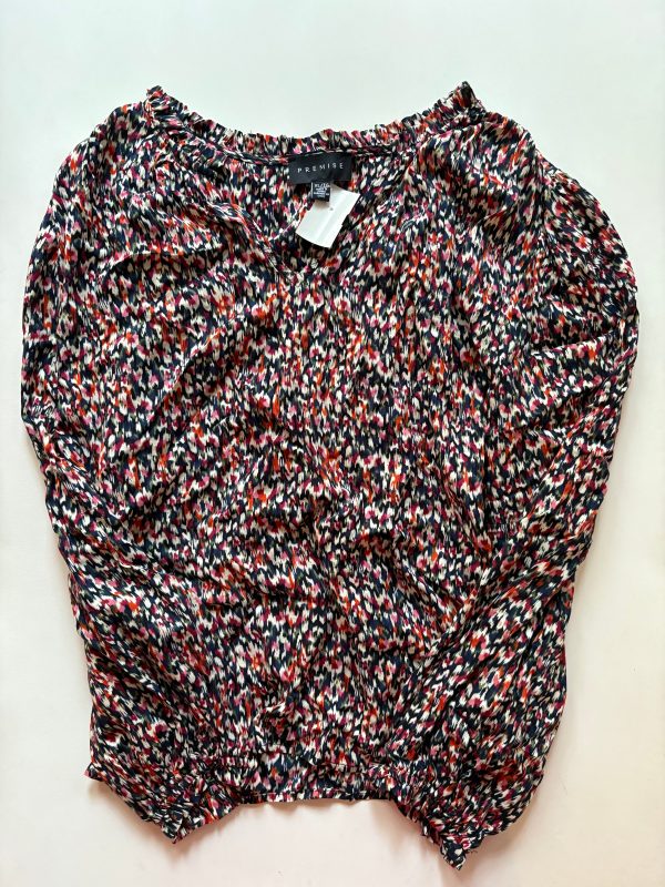 Blouse Long Sleeve By Premise In Multi-colored, Size: Xl Sale