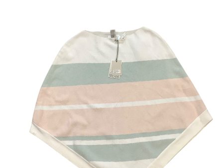 Poncho By Barefoot Dreams In Pink & White, Size: Osfm For Sale