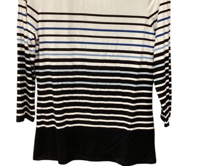 Top 3 4 Sleeve Basic By White House Black Market In Striped Pattern, Size: S Online now