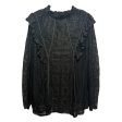 Top Long Sleeve By Suzanne Betro In Black, Size: 4x Fashion